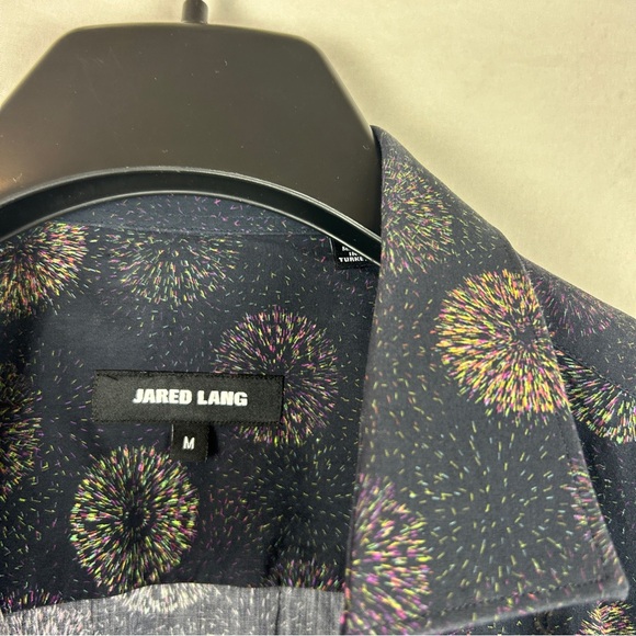 Jared Lang firework dress shirt fit cut size M 100% cotton - Picture 3 of 8
